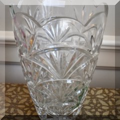 G15. Crystal vase 10”h - $22